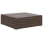 vidaXL Set muebles de jardín 8 piezas y cojines ratán sintético marrón vidaXL Set muebles de jardín 8 piezas y cojines ratán sintético marrón