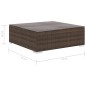 vidaXL Set muebles de jardín 8 piezas y cojines ratán sintético marrón vidaXL Set muebles de jardín 8 piezas y cojines ratán sintético marrón
