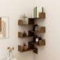 vidaXL Estanterías de esquina de pared 2 uds roble ahumado 40x40x50 cm