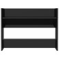 vidaXL Zapatero de pared madera contrachapada negro brillo 80x18x60 cm