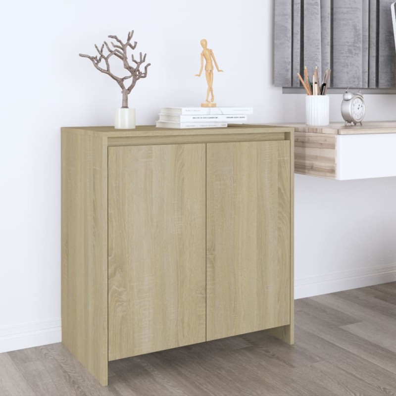 vidaXL Aparador de madera contrachapada roble Sonoma 70x41x75 cm vidaXL Aparador de madera contrachapada roble Sonoma 70x41x75 cm