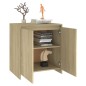 vidaXL Aparador de madera contrachapada roble Sonoma 70x41x75 cm vidaXL Aparador de madera contrachapada roble Sonoma 70x41x75 cm