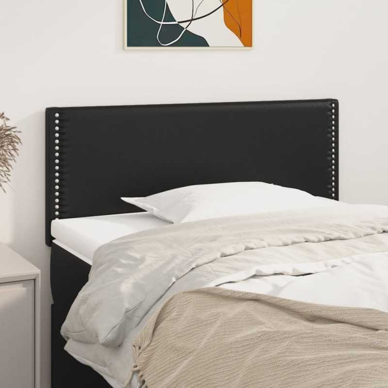 vidaXL Cabecero de cuero sintético negro 80x5x78/88 cm