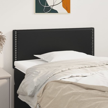 vidaXL Cabecero de cuero sintético negro 80x5x78/88 cm