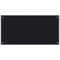  vidaXL Protección salpicaduras cocina vidrio templado negro 100x50 cm