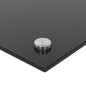  vidaXL Protección salpicaduras cocina vidrio templado negro 100x50 cm