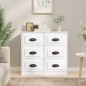 vidaXL Aparador de madera contrachapada blanco 70x35,5x67,5 cm vidaXL Aparador de madera contrachapada blanco 70x35,5x67,5 cm