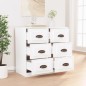 vidaXL Aparador de madera contrachapada blanco 70x35,5x67,5 cm vidaXL Aparador de madera contrachapada blanco 70x35,5x67,5 cm
