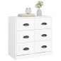vidaXL Aparador de madera contrachapada blanco 70x35,5x67,5 cm vidaXL Aparador de madera contrachapada blanco 70x35,5x67,5 cm