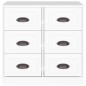 vidaXL Aparador de madera contrachapada blanco 70x35,5x67,5 cm vidaXL Aparador de madera contrachapada blanco 70x35,5x67,5 cm