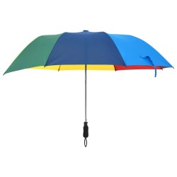 vidaXL Paraguas plegable automático multicolor 124 cm