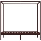 vidaXL Cama con dosel de madera maciza de pino marrón oscuro 90x200 cm