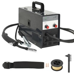 vidaXL Soldador sin gas de alma fundente MIG 120A