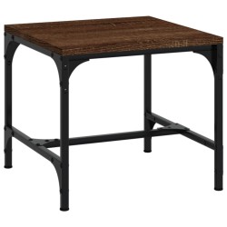 vidaXL Mesa auxiliar de madera contrachapada roble marrón 40x40x35 cm