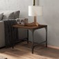 vidaXL Mesa auxiliar de madera contrachapada roble marrón 40x40x35 cm