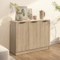vidaXL Aparador de madera contrachapada roble Sonoma 90,5x30x70 cm vidaXL Aparador de madera contrachapada roble Sonoma 90,5x30x70 cm