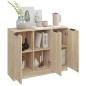 vidaXL Aparador de madera contrachapada roble Sonoma 90,5x30x70 cm vidaXL Aparador de madera contrachapada roble Sonoma 90,5x30x70 cm