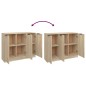 vidaXL Aparador de madera contrachapada roble Sonoma 90,5x30x70 cm vidaXL Aparador de madera contrachapada roble Sonoma 90,5x30x70 cm