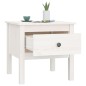 vidaXL Mesa auxiliar de madera maciza de pino blanco 50x50x49 cm vidaXL Mesa auxiliar de madera maciza de pino blanco 50x50x49 cm