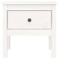 vidaXL Mesa auxiliar de madera maciza de pino blanco 50x50x49 cm vidaXL Mesa auxiliar de madera maciza de pino blanco 50x50x49 cm