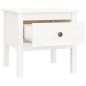vidaXL Mesa auxiliar de madera maciza de pino blanco 50x50x49 cm vidaXL Mesa auxiliar de madera maciza de pino blanco 50x50x49 cm