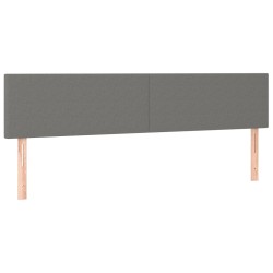 vidaXL Cabeceros 2 unidades de tela gris oscuro 100x5x78/88 cm