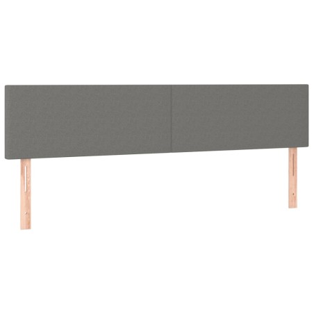 vidaXL Cabeceros 2 unidades de tela gris oscuro 100x5x78/88 cm