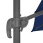 vidaXL Sombrilla voladiza con poste de aluminio azul celeste 3x3 m