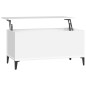 vidaXL Mesa de centro madera contrachapada blanco 90x44,5x45 cm vidaXL Mesa de centro madera contrachapada blanco 90x44,5x45 cm