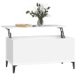 vidaXL Mesa de centro madera contrachapada blanco 90x44,5x45 cm vidaXL Mesa de centro madera contrachapada blanco 90x44,5x45 cm
