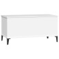 vidaXL Mesa de centro madera contrachapada blanco 90x44,5x45 cm vidaXL Mesa de centro madera contrachapada blanco 90x44,5x45 cm