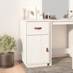 vidaXL Armario de escritorio madera maciza de pino blanco 40x50x75 cm