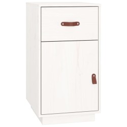 vidaXL Armario de escritorio madera maciza de pino blanco 40x50x75 cm