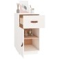 vidaXL Armario de escritorio madera maciza de pino blanco 40x50x75 cm vidaXL Armario de escritorio madera maciza de pino blanco 40x50x75 cm