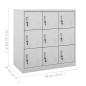 vidaXL Armario taquilla de acero gris claro 90x45x92,5 cm vidaXL Armario taquilla de acero gris claro 90x45x92,5 cm