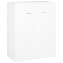 vidaXL Aparador de madera contrachapada blanco 60x30x75 cm
