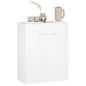 vidaXL Aparador de madera contrachapada blanco 60x30x75 cm vidaXL Aparador de madera contrachapada blanco 60x30x75 cm