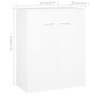 vidaXL Aparador de madera contrachapada blanco 60x30x75 cm vidaXL Aparador de madera contrachapada blanco 60x30x75 cm