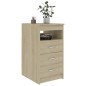 vidaXL Cajonera de madera contrachapada color roble Sonoma 40x50x76 cm vidaXL Cajonera de madera contrachapada color roble Sonoma 40x50x76 cm