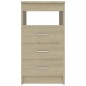 vidaXL Cajonera de madera contrachapada color roble Sonoma 40x50x76 cm vidaXL Cajonera de madera contrachapada color roble Sonoma 40x50x76 cm