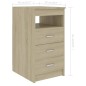 vidaXL Cajonera de madera contrachapada color roble Sonoma 40x50x76 cm vidaXL Cajonera de madera contrachapada color roble Sonoma 40x50x76 cm
