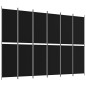 vidaXL Biombo divisor de 6 paneles de tela negro 300x220 cm vidaXL Biombo divisor de 6 paneles de tela negro 300x220 cm