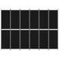 vidaXL Biombo divisor de 6 paneles de tela negro 300x220 cm vidaXL Biombo divisor de 6 paneles de tela negro 300x220 cm