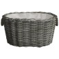 vidaXL Cesta para leña con asas de transporte sauce gris 60x40x28 cm vidaXL Cesta para leña con asas de transporte sauce gris 60x40x28 cm