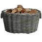 vidaXL Cesta para leña con asas de transporte sauce gris 60x40x28 cm vidaXL Cesta para leña con asas de transporte sauce gris 60x40x28 cm