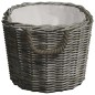vidaXL Cesta para leña con asas de transporte sauce gris 60x40x28 cm vidaXL Cesta para leña con asas de transporte sauce gris 60x40x28 cm