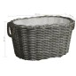 vidaXL Cesta para leña con asas de transporte sauce gris 60x40x28 cm vidaXL Cesta para leña con asas de transporte sauce gris 60x40x28 cm