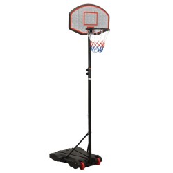 vidaXL Canasta de baloncesto polietileno negro 216-250 cm
