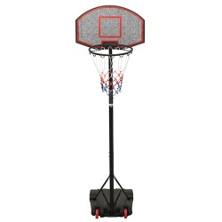 vidaXL Canasta de baloncesto polietileno negro 216-250 cm