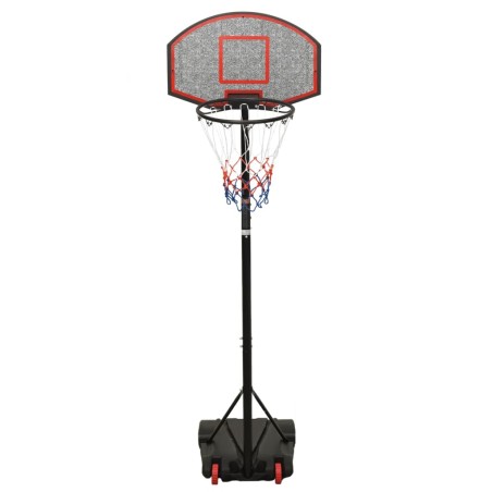 vidaXL Canasta de baloncesto polietileno negro 216-250 cm
